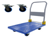 Foldable Platform Push Hand Truck Cart, 880 lbs. Weight Capacity, 2 Swivel Brake Wheels W2916P210410