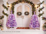 Purple Small Pre Lit 4 Foot Christmas Tree with 50 Warm White LED, Flame Retardant PVC Foliage, 45006795