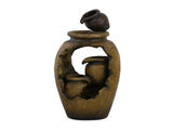 15.4x11.8x32.7" Traditional Rustic Decorative 3 Tier Brown Water Fountain with Pot Design, with W2078138957