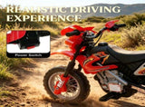 Red 6V Kids Electric Ride On Toy Motorcycle with Dirt Bike Style, Street Bike Design, Battery 40601270