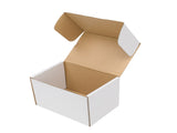 50 Corrugated Paper Boxes 6x4x4"White Outside and Yellow Inside 08347843