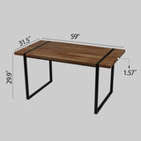 59 " dining table modern industrial rectangular MDF natural wood , 4-6 people, 1.5" thick 88929839