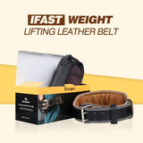 L Size Weight Lifting Belt, Leather Weight Lifting Belt with 4 inch Padded Lumbar Support Belt for 66872570