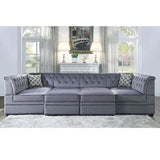 Grey Modular Armless Chair B062P189147
