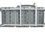 Medical Bathroom Safety Shower Tub Aluminium Alloy Bath Chair Transfer Bench with Back & Handle Gray 23066478