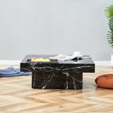 A modern practical coffee table made of MDF material with black patterns. The fusion of elegance W1151119879