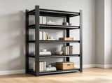5-Tier Metal Storage Shelving, Industrial Utility Rack, Adjustable Height Bookcase for Living Room, W1831P504779