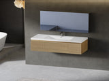 48'' Floating Bathroom Vanity Sink Combo, Modern Wall-Mounted Striped Bathroom Storage Cabinet W1573P265201