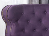 Accented Push Back Recliner Chair with Rolled Arms in Plum, Enjoy Cocooning Comfort 57337.00FPLU