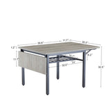 Folding Dining Table, 1.2 inches thick table top, for Dining Room, Living Room, Grey, 63.2'' L x W1162104707