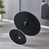 42.1"Black Tulip Table Mid-century Table for 4-6 people With Round Mdf Table Top, Pedestal W23435248