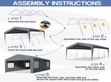 10X20FT Carport Car Port Canopy Grey 77637470