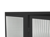 23.62"Glass Doors Modern Two-door Wall Cabinet with Featuring Two-tier Enclosed Storage, an Open W757143036