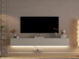 Floating TV Stand Wall Mounted with 16 Color LEDs,69" Modern TV Stand, Floating TV Cabinet W1321P292557