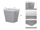 (2 pack) Polyester Laundry Hamper with Removable Liner, Slim Rectangle with Carrying Handles, Gray 66444303