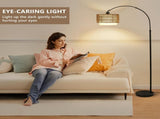 Arc Floor Lamp Remote, Modern LED Floor Lamp Dimmable Bulb, Boho Farmhouse Standing lamp W2738P227438