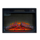 ZNTS 23" Electric Fireplace, 3DInfrared Black Fireplace Electric Insert Heater, with IR Remote Control, 92000032