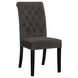 Brown and Rustic Espresso Tufted Side Chairs B062P145441