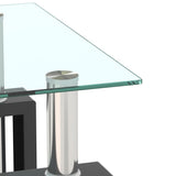 Set of 2, Modern Tempered Glass Tea Table Coffee Table End Table, Square Table for Living Room, W241104200