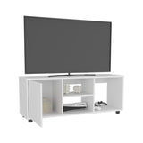 Adel 51" Wide Tv Stand with One Door Cabinet , Four Open Shelves, Cable Management, Living, Tv B200P286981