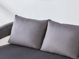 53.7"Modern Upholstered Velvet Open Back Loveseat Settee with 3 Pillows, Small Comfy Sofa 2-Seater W3118P312819