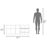 Natural Oak and White Kitchen Cabinet with Microwave Space and Open Shelf B062P290291