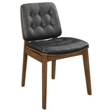 Black and Natural Walnut Tufted Back Side Chairs B062P145448