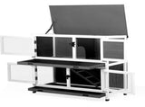 2 Story Solid Wood Rabbit Hutch Bunny Cage with 2 Large Main Rooms, Indoor Outdoor Rabbit House 48194609
