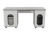 Complete Workstation Computer Desk with Storage, Grey 74539286