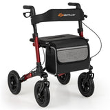 308lbs Foldable Rolling Walker 9" All-Terrain Tires, 7-Level Height , Wide Seat, 36704392