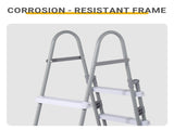 4 Steps 52in Pool Ladder Iron Grey Frame White Steps Safety Ladder 37309487