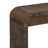 U_STYLE 60''Wooden Entryway Table with Burl Veneer, Console Table with 2 Large Drawers and Metal N711P216235P