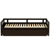 Extending Daybed with Trundle, Wooden Daybed with Trundle, Espresso WF194887AAP