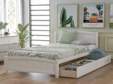 Twin size Platform Bed with Two Drawers, White WF194280AAK