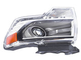 Left Side HID/Xenon Chrome Projector Headlight Replacement for 2013-2014 Ford F-150 DL3Z13008AC 68958060