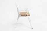 Patio Garden Bench Metal Park Bench Cast Aluminum Outdoor Furniture with Floral Rose for W640P250989