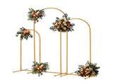 (5.9ft4.9ft3.9ft) Three-Piece Set Wedding Arc Top Iron Art Wedding Iron Arch Gold 17309543