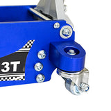 ZNTS 3T Aluminum Iron Horizontal Jack/Hydraulic Trolley Service/Floor Jack with Extra Saddle W1102P154126