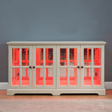 LED Curio Display Cabinet Antique Display Cabinet with Glass Doors Adjustable Shelves for W2275P231690