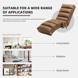 COOLMORE Linen Massage Chaise Lounge Indoor with Remote Control,Ergonomic Electric Massage Long W395P184846