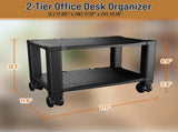 2-Tier Office Desk Organizer Rolling Cart 92040865