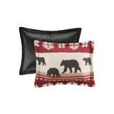King/Cal King Print Sherpa Comforter Set B035100528