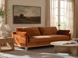 Pasadena 75.5" Modern Farmhouse Sofa, Burnt Orange Performance Velvet B2719P479036