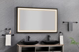 84 x 48 Inch LED Bathroom Mirror with Aluminum Frame, Wall Mounted Vanity Mirror, Anti-Fog, Memory, W2287P279143