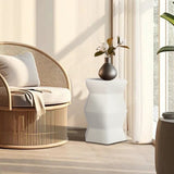 13" x 16.75" Glazed Ceramic Drum Stool - Indoor/Outdoor Side Table - Accent Garden Stool W1243P291774