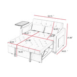 GREY VELVET SOFA BED W588136689