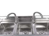 39.3 Stainless Steel Commercial Kitchen Sink Outdoor Sink with 2 Inserts, 3 Slots for Restaurant 99584050
