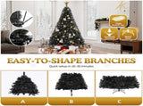 7.5ft Black Spruce Artificial Christmas Tree with 1258 Branch Tips 50646136