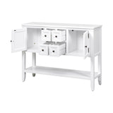 Cambridge Series Ample Storage Vintage Console Table with Four Small Drawers and Bottom Shelf for 63723924