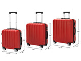 3-in-1 Multifunctional Large Capacity Traveling Storage Suitcase Luggage Set Red 48923879